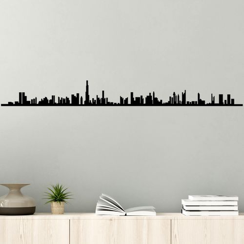 Wallity Metalna zidna dekoracija, Dubai Skyline slika 1