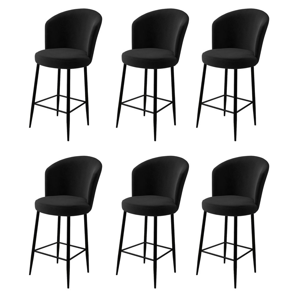 Alte - Crni Bar Stolac Set (6 Komada) slika 1