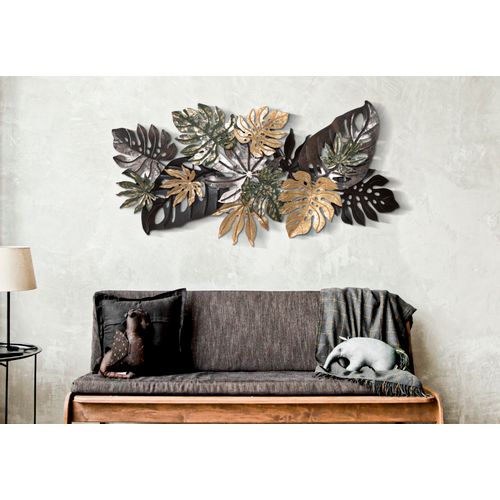 Mauro Ferretti Zidni metalni panel antique leaf cm 133x10x67 slika 5