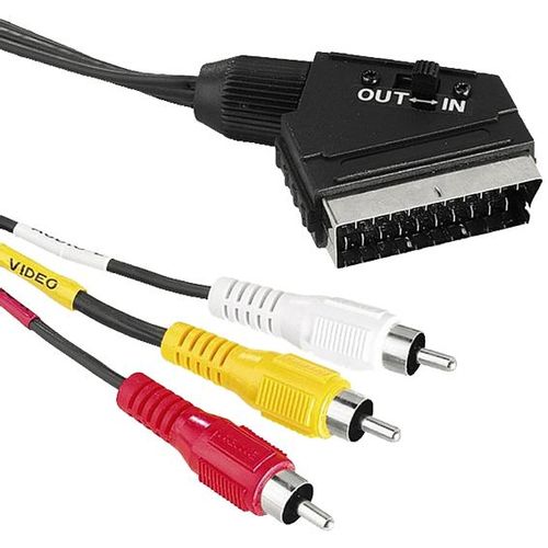 NN Scart-RCA (činč) kabel dužina 1.5 met., sa prekidačem - Scart to 3 RCA cable slika 1