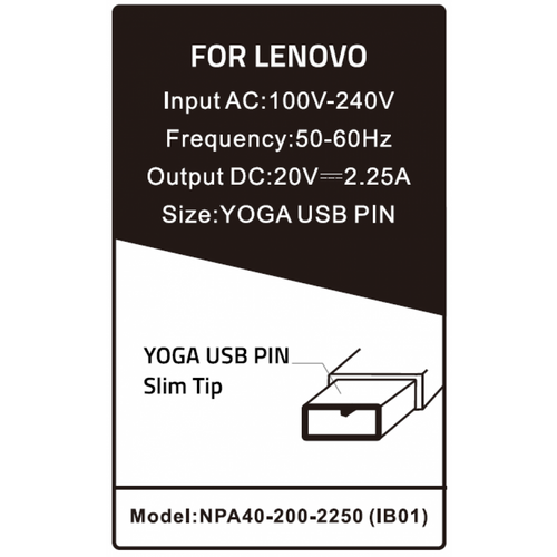 NPA40-200-2250 (IB01) ** Gembird punjac za laptop 40W-20V-2.25A, USB Yellow PIN (643 Alt=IB04) slika 3