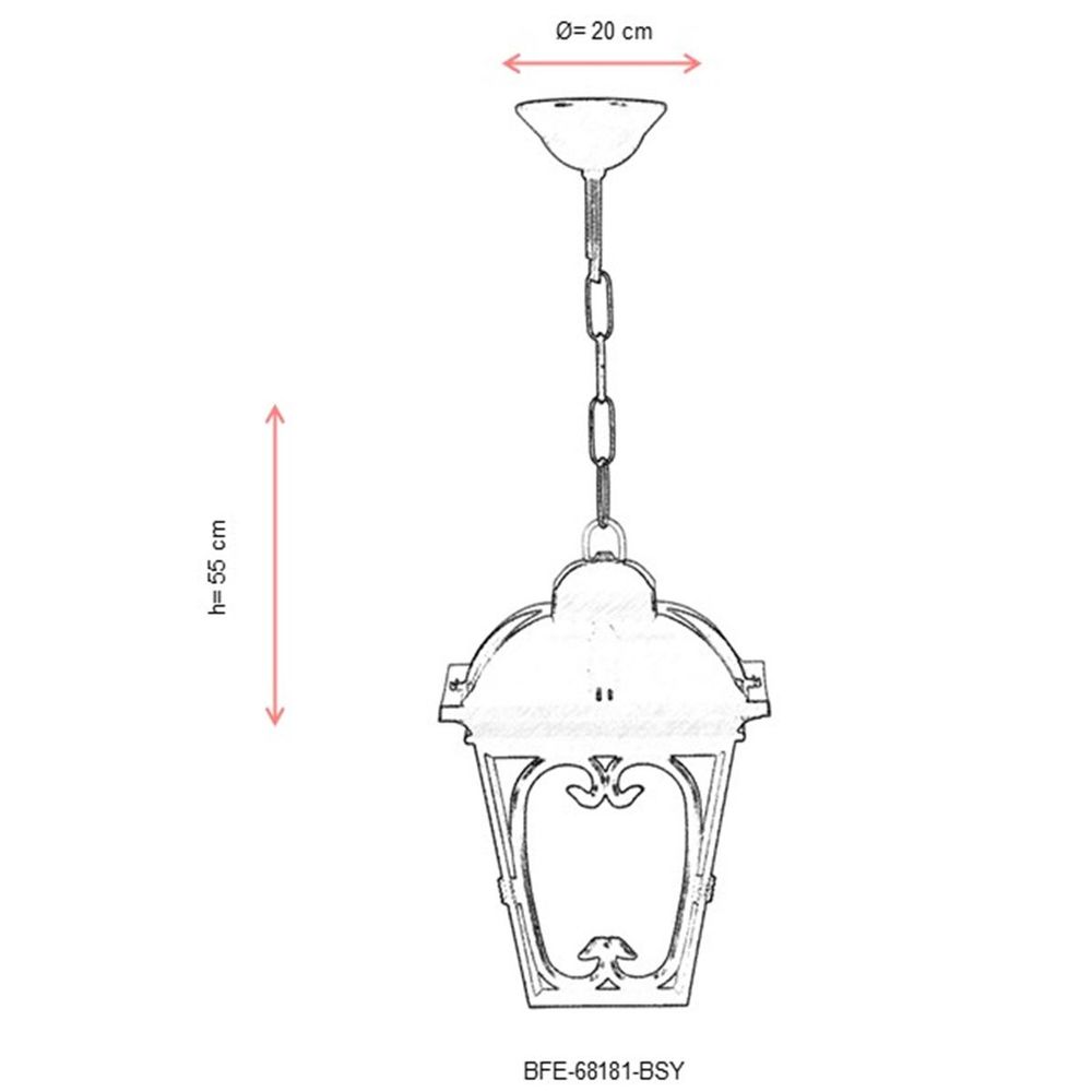 BFE-68181-BSY Crna i Bijela Vanjska Zidna Lampa slika 3