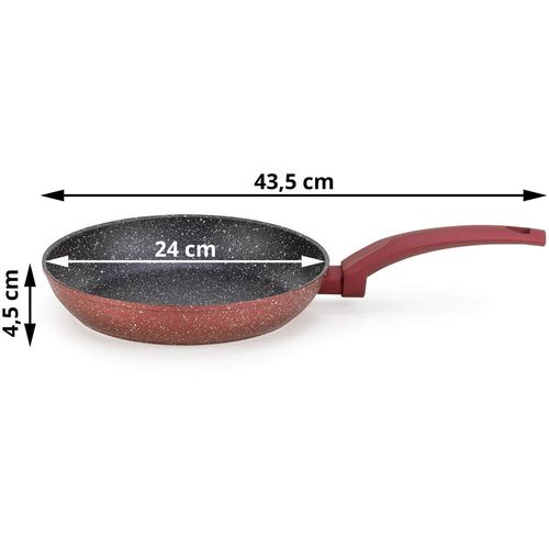 Tava za palačinke Rosmarino Lava Stone Grape - 25 cm burgundy MC 24 slika 4