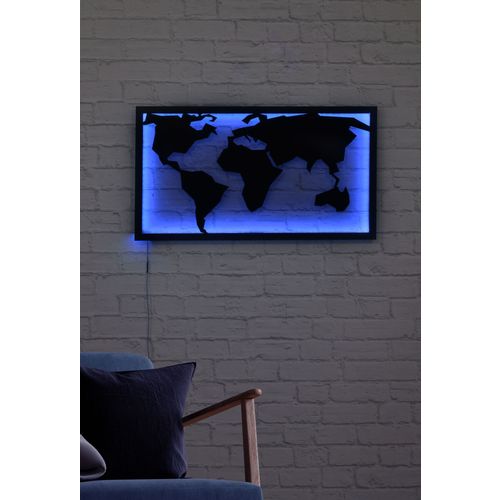 Wallity Ukrasna LED rasvjeta, World Map 2 - Blue slika 4