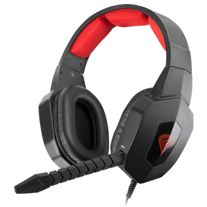 GENESIS H59, Gaming Headset with Volume Control, Detachable Microphone, 3.5mm Stereo, Black/Red