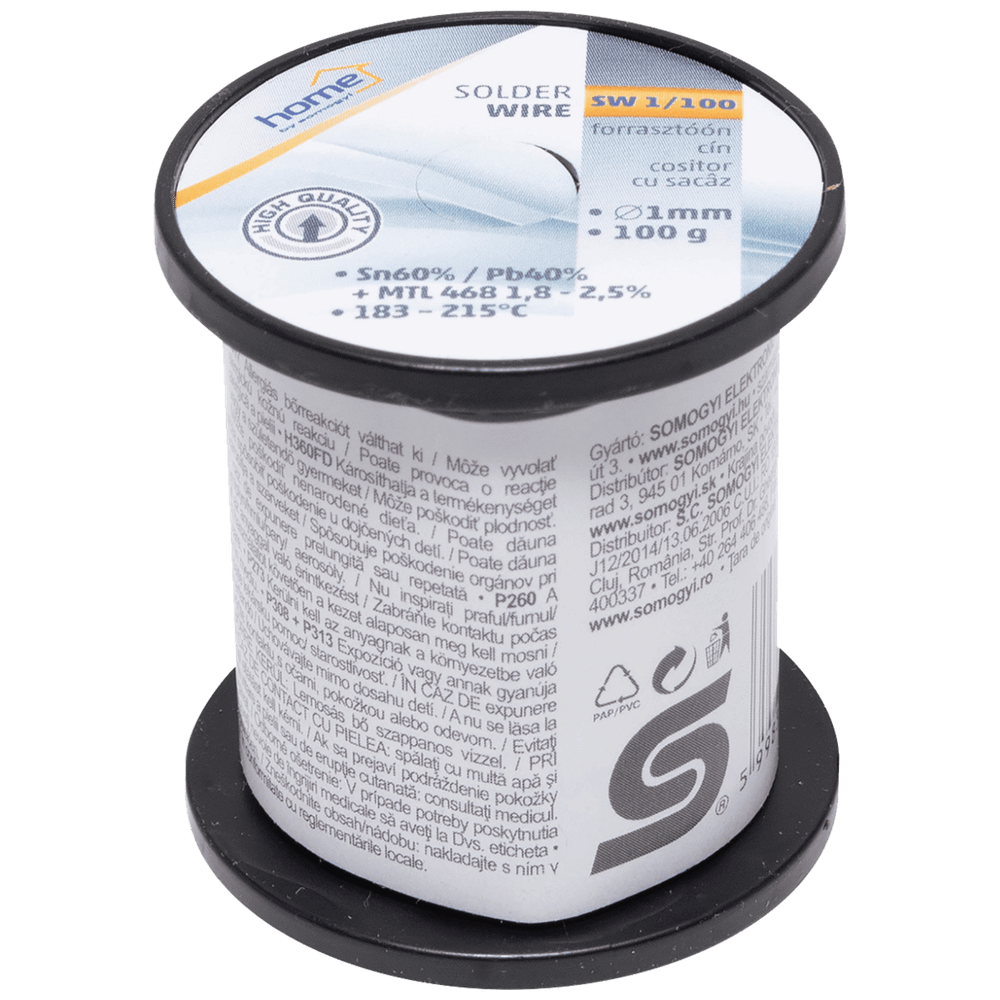 SMA Tinol za lemljenje, Ø1.0 mm, 100g - SW 1/100 slika 1
