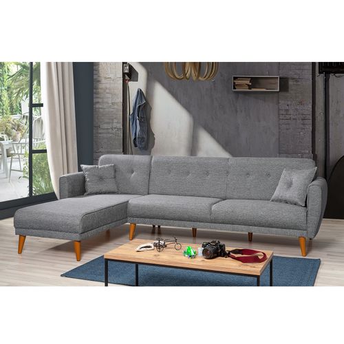 Atelier Del Sofa Aria Ugao Sofa-Krevet - Tamno Siva slika 1