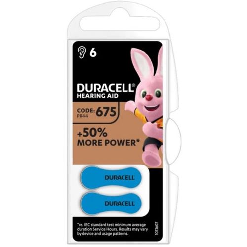 Duracell Hearing Aid 675 1,45V baterija za slusni aparat PAK6 slika 1