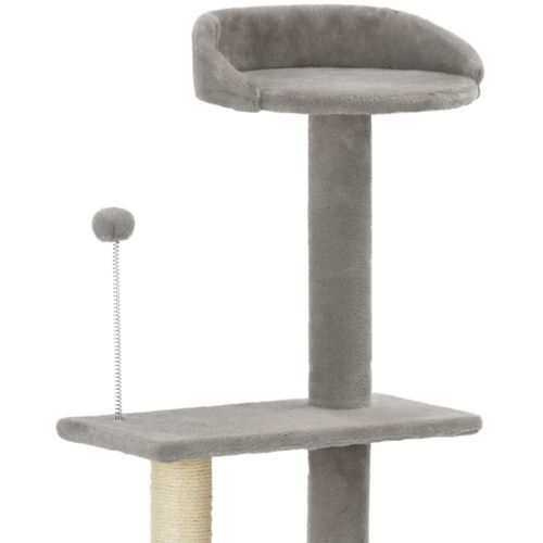 Penjalica za mačke sa stupovima za grebanje siva 125 cm slika 10