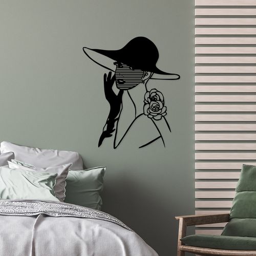 Wallity Striped Woman Black Decorative Metal Wall Accessory slika 2