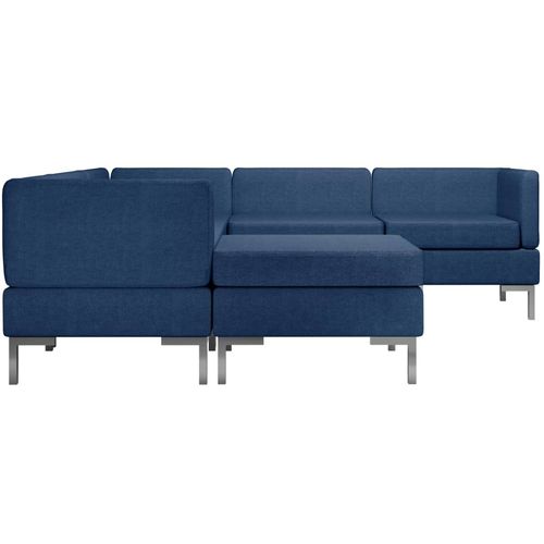 6-dijelni set sofa od tkanine plavi slika 5