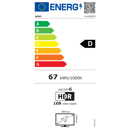 Sony televizor Mini LED UHD K65XR70PAEP slika 2