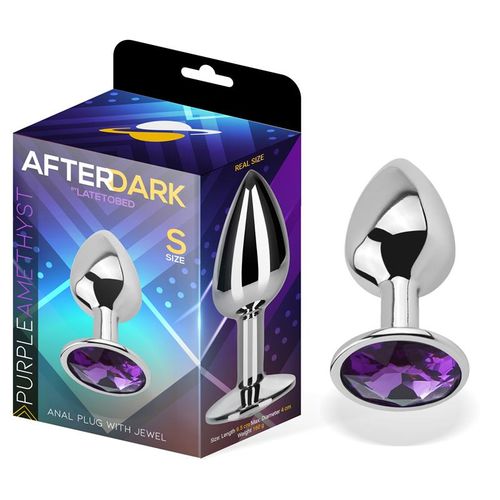 Afterdark Aluminium Amethyst Butt Plug S/M/L slika 7