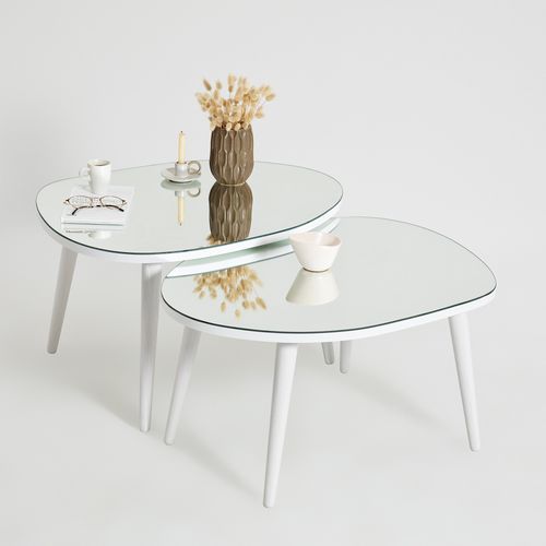 Gusto - White White Nesting Table (2 Pieces) slika 2