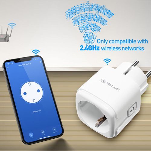 Tellur Smart WiFi AC dual plug, energy reading, 16A, 3680W, bijela slika 6