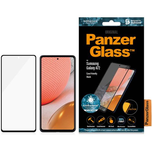Panzerglass zaštitno staklo za Samsung Galaxy A72 case friendly antibacterial black slika 1