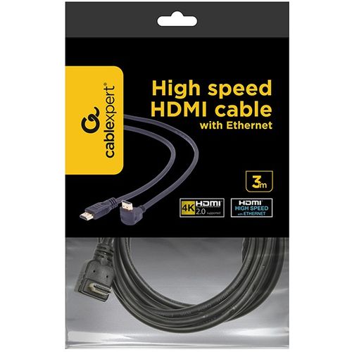 Gembird CC-HDMI490-10 MONITOR Cable, High Speed HDMI 4K with Ethernet, HDMI/HDMI M/M, Gold Plated, 90 degrees angled connector, 3m slika 3