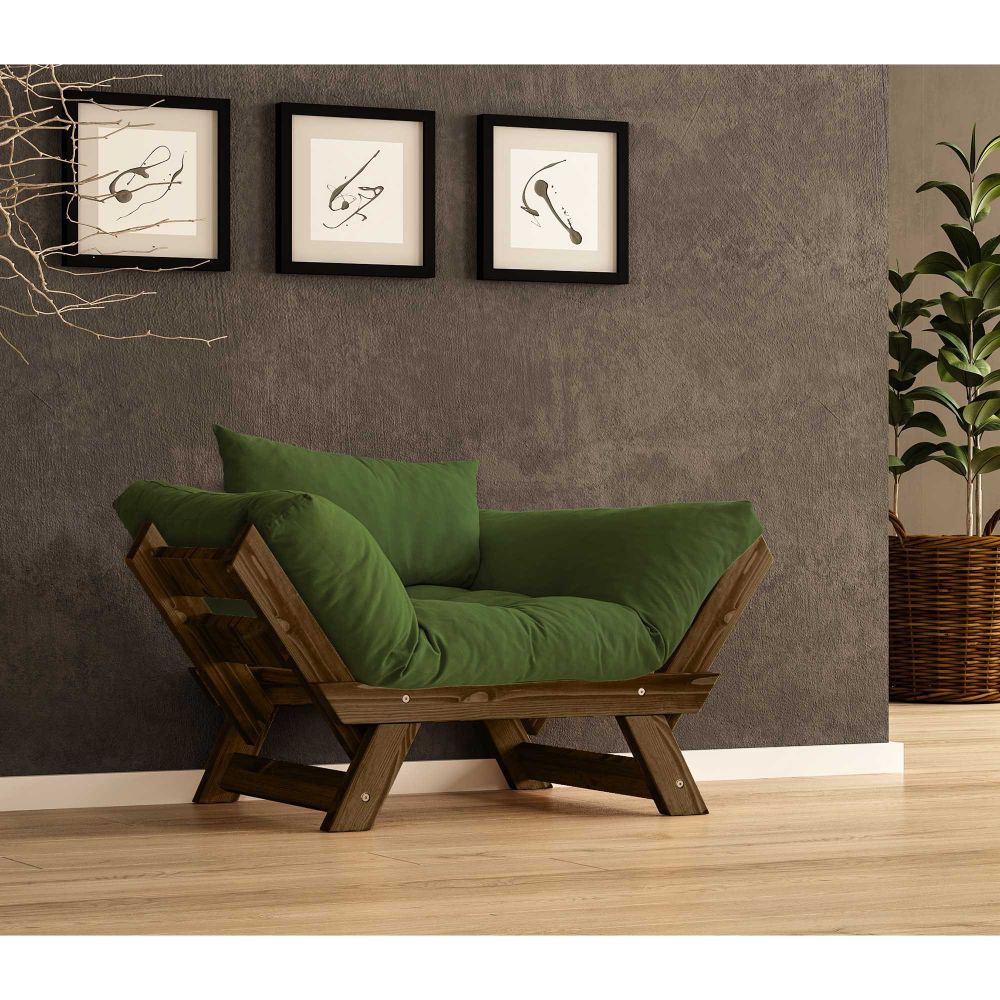 Sofa za vrt sa jednim mestom, CPT8140-140, boje: orahova zelena slika 1