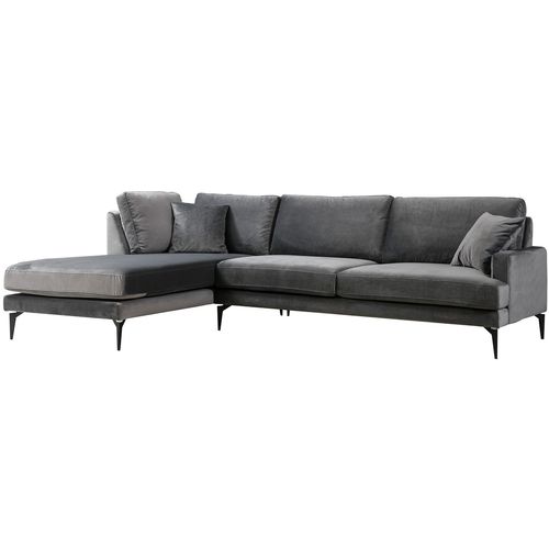 Atelier Del Sofa Kutna garnitura PAPIRA, antracit, lijevi kut, Papira Corner Left (Chl+3R) - Anthracite slika 5