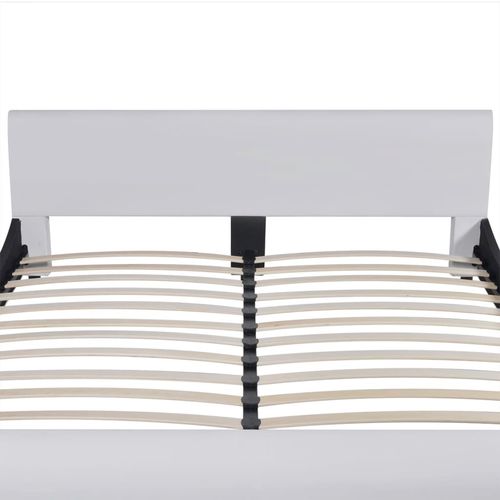 Krevet od umjetne kože s madracem od memorijske pjene bijeli slika 15