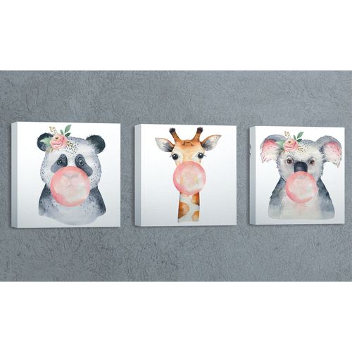 FAH10 Multicolor Decorative Canvas Painting (3 Pieces) slika 4