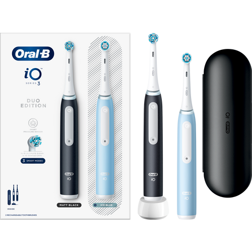 Oral-B iO3 duo, Električne četkice za zube, Crna+plava slika 1