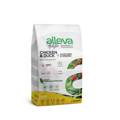 Alleva Holistic Kitten Chicken &amp; Duck + Aloe Vera &amp; Ginseng 1.5 kg slika 1