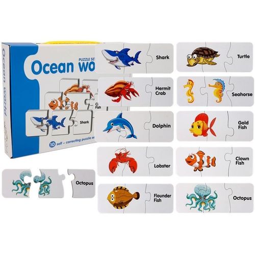 Edukativne puzzle - oceanske životinje na engleskom slika 1