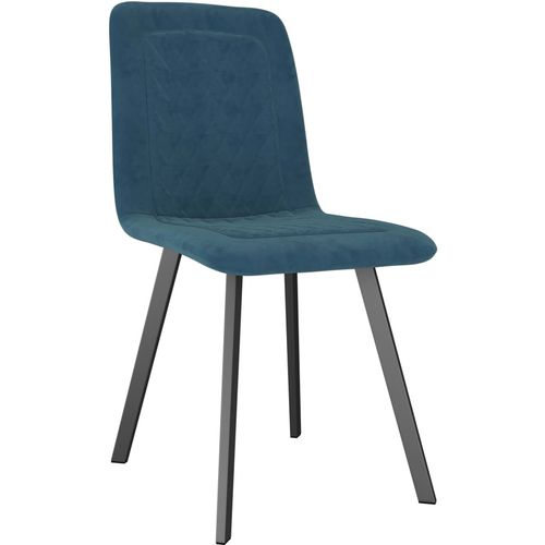 Blagovaonske stolice 2 kom plave baršunaste slika 2