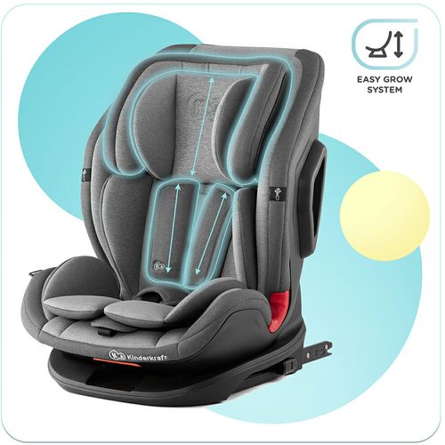 Kinderkraft autosjedalica OneTo3 9-36 kg isofix rocket siva slika 63