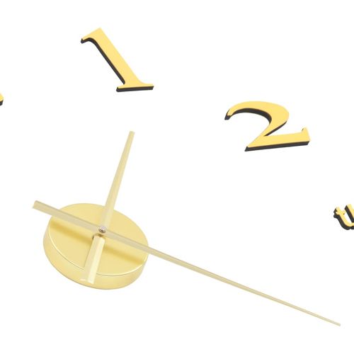 3D zidni sat moderni dizajn 100 cm XXL zlatni slika 15