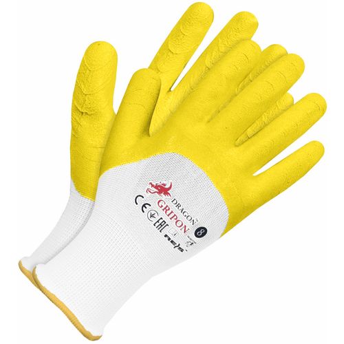 Žute gumene rukavice GripOn, veličina 8 slika 1
