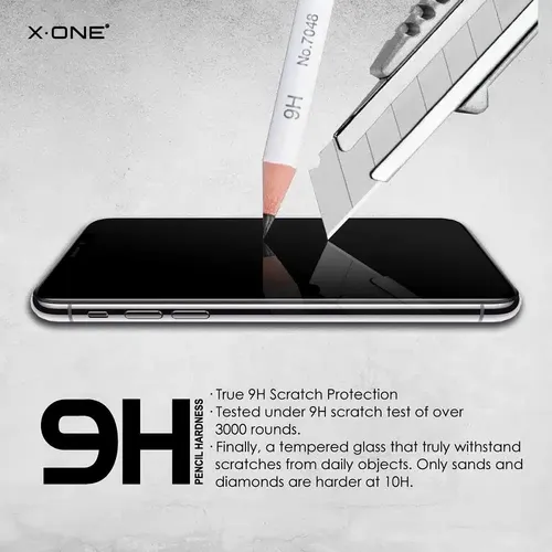 X-ONE Full Cover Extra Strong Tempered Glass Matte - za iPhone 15 Pro (puno ljepilo) crna slika 3