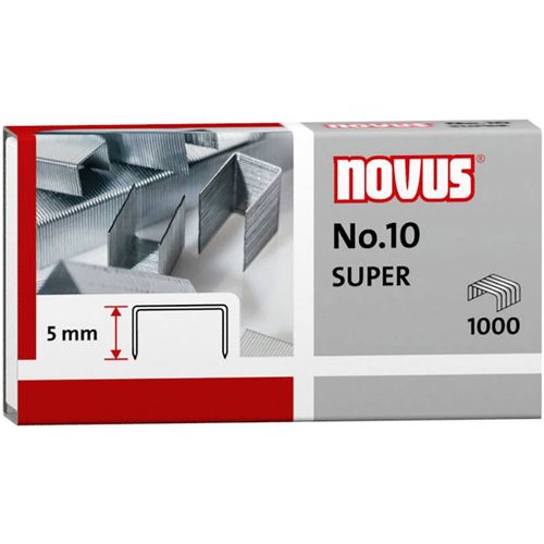 Novus 040-0003 Vrsta (spajalice): No. 10 spajalica 1000 St. 1.000 kom./paket Snaga uvezivanja: 20 listova (80 g/m²) slika 3