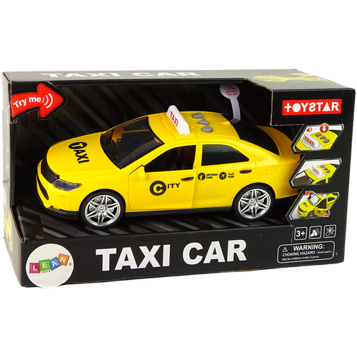 Autić taksi 1:14 sa svjetlosnim i zvučnim efektima žuti slika 3