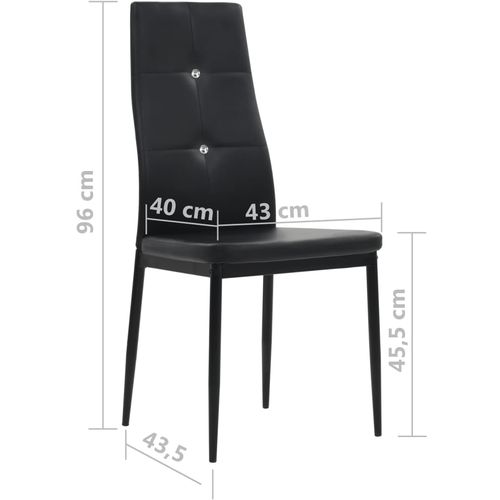 Blagovaonske stolice od umjetne kože 4 kom crne slika 8