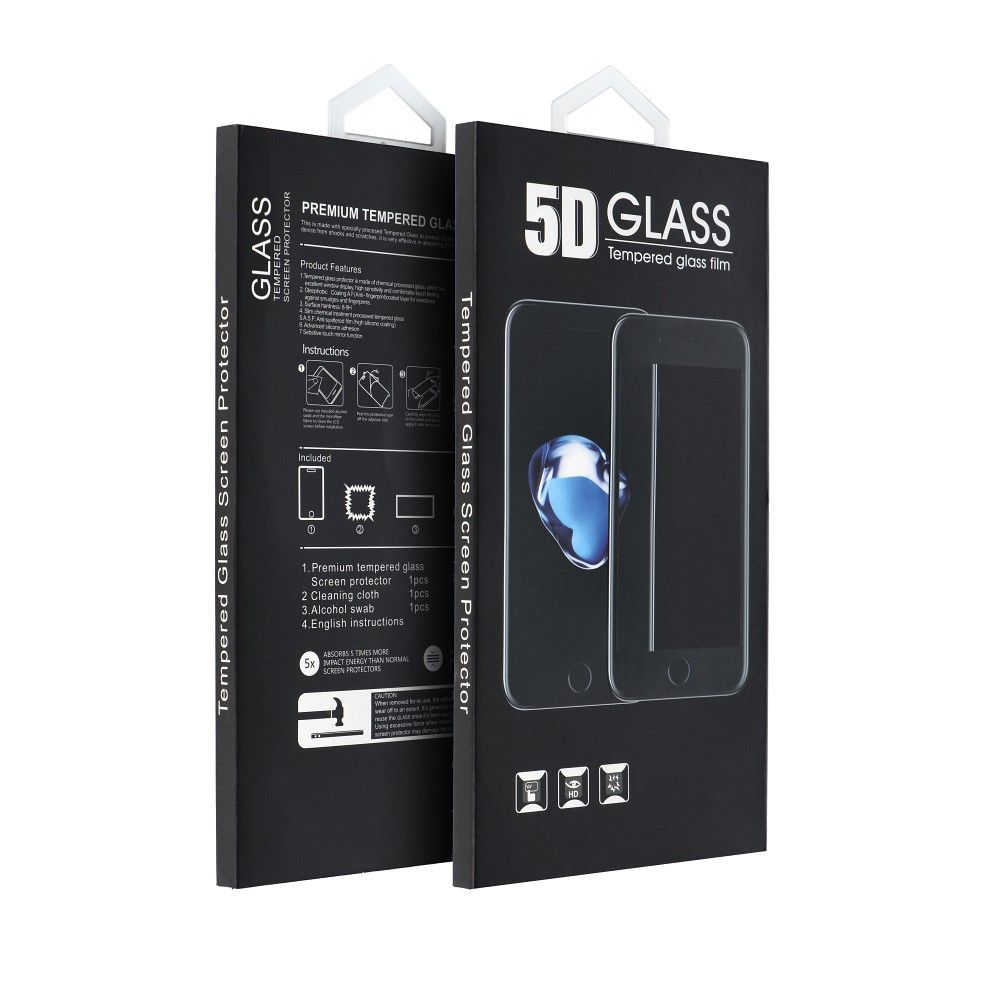5D Full Glue kaljeno staklo za Motorola G06 / G06 Power – sa crnim rubom slika 1
