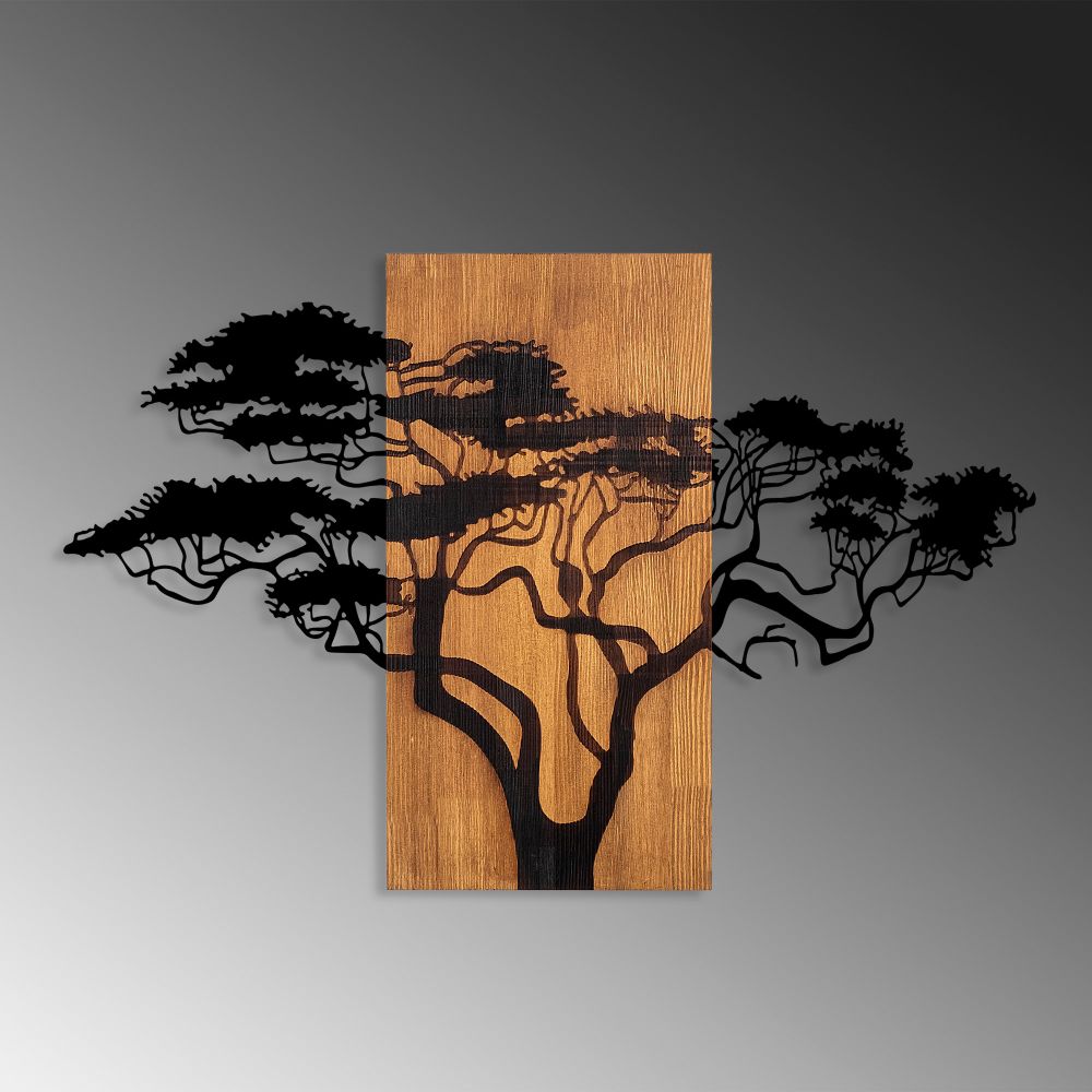 Acacia Tree - 387 Oraščić Crni Dekorativni Drveni Zidni Ukras slika 4