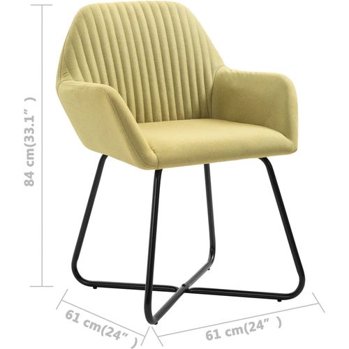 Blagovaonske stolice od tkanine 4 kom zelene slika 20