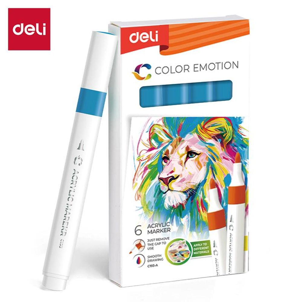 AKRILNI MARKER DELI ROJAL PLAVI COLOR EMOTION EC193A-Royal Blue 48 slika 1