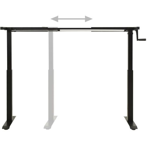 Podesivi okvir za radni stol s ručicom za rad stojeći crni slika 21