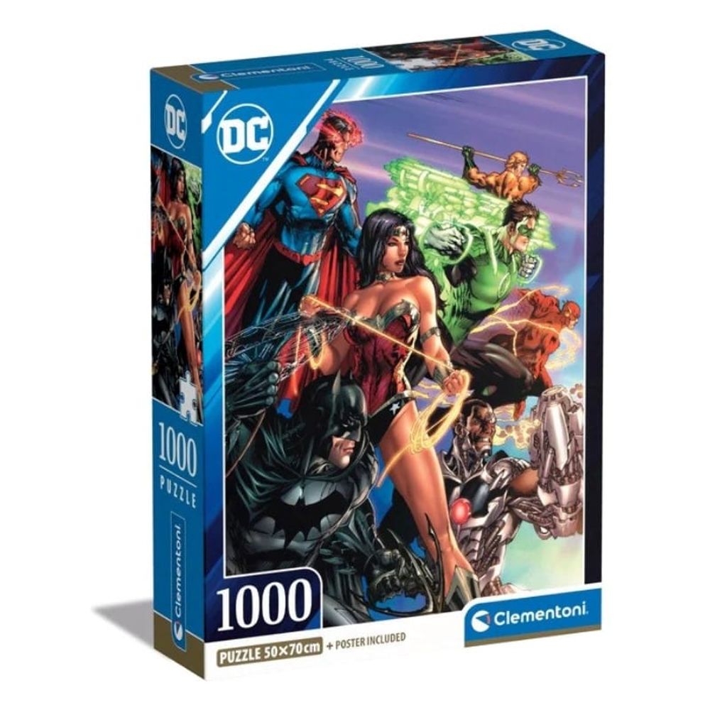 Clementoni CL39852 Puzzle DC Comics Liga Pravde, 1000kom slika 1