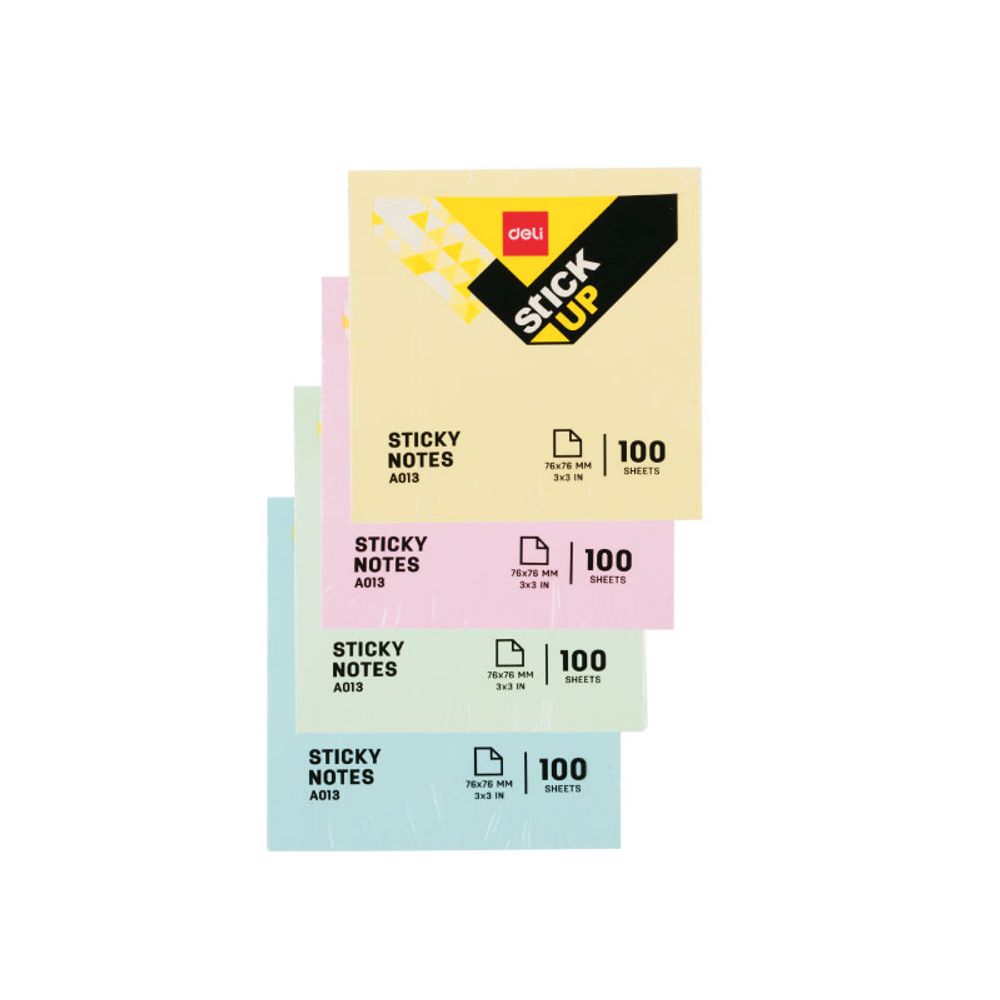 STIKER BLOK DELI ZA INDEKSIRANJE, MIX BOJE 76x76mm EA01303 - -100 LISTA slika 1