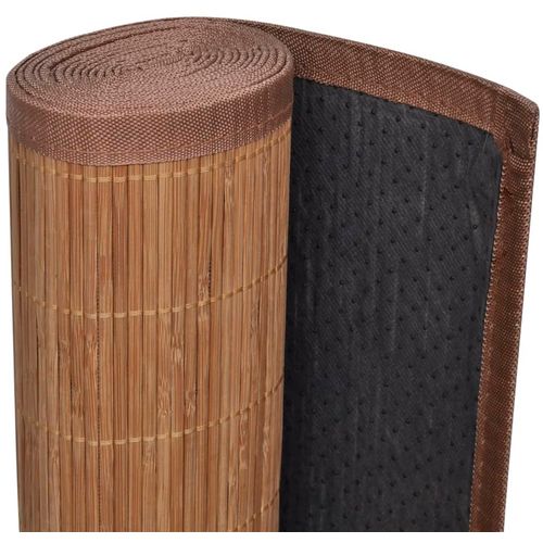 Pravokutni smeđi tepih od bambusa 150 x 200 cm slika 21