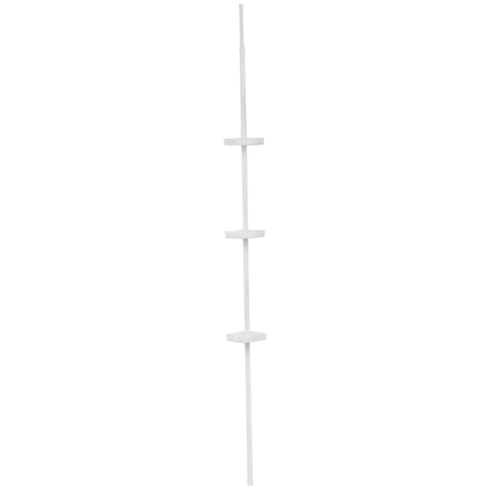 Tendance Teleskopski stub za tuš kabinu sa 3 košarice, 250cm, bijela boja slika 1