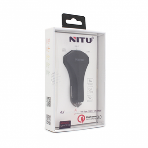 Auto punjac Nitu NT-CC15 QC 3.0 dual USB 5V 3A crni