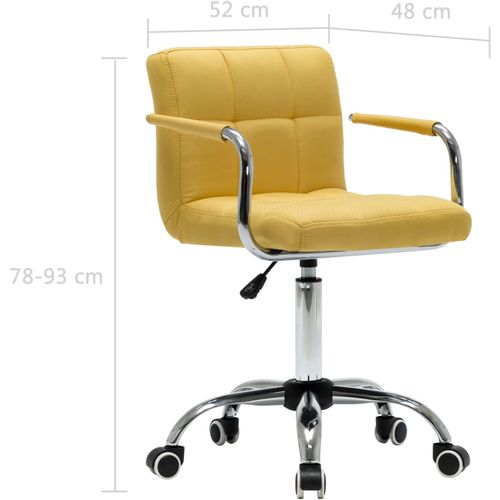 Okretne blagovaonske stolice od tkanine 6 kom žute slika 27