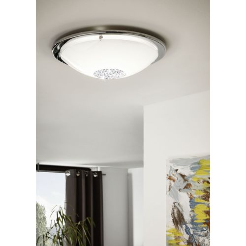 Eglo Giolina plafonjera/1, led, 16w, 1500lm, krom/bijela-kristali  slika 2