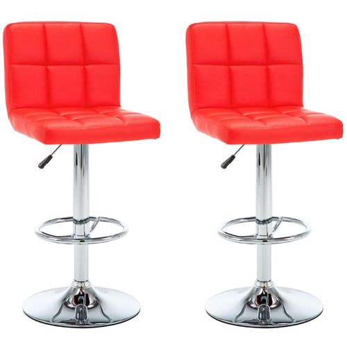 Barski stolci od umjetne kože 2 kom crveni slika 10
