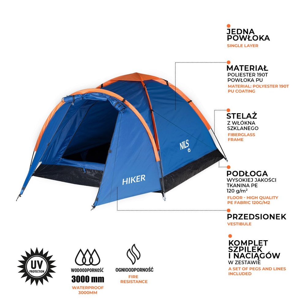 Nc6010 šator za kampiranje planinarski nils camp slika 7